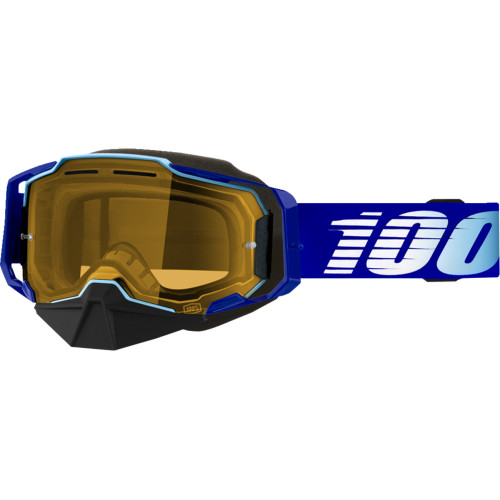 100% Armega Snow Goggles - Royal - Yellow 50007-00004