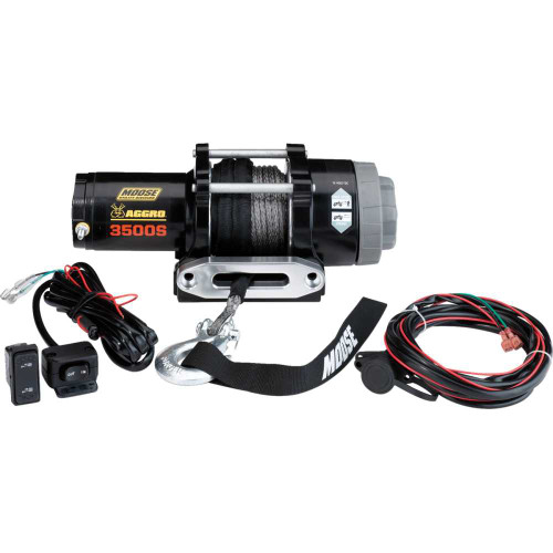 MOOSE UTILITY 104309 Moose Utility 3500 Lb Winch - Synthetic Rope 104309