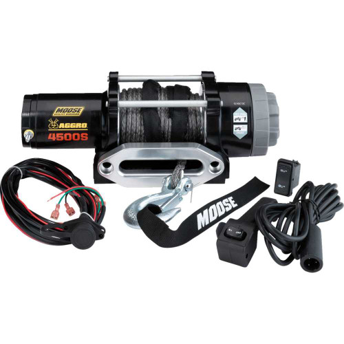 MOOSE UTILITY 104311 Moose Utility 4500 Lb Winch - Synthetic Rope 104311