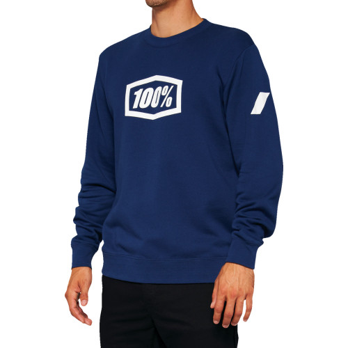 100% Icon Long-Sleeve Fleece Sweatshirt - Navy - 2Xl 20026-00019