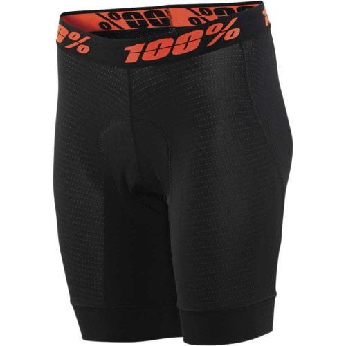 100% 4005000003 100% Women'S Crux Liner Shorts - Black - Xl 40050-00003