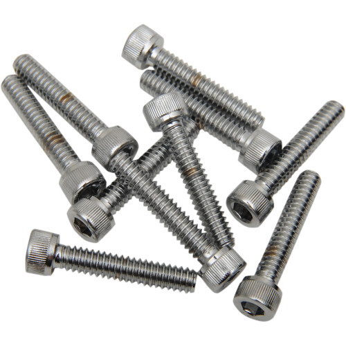Drag Specialties Bolts - Socket-Head - Replacement - Knurled/Coarse Thread - #10-24 X 1-1/4" - 10 Pack