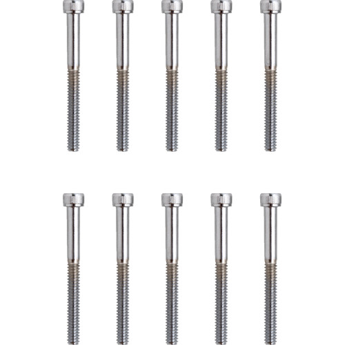 Drag Specialties Bolts - Socket-Head - Replacement - Knurled/Coarse Thread - #10-24 X 2" - 10 Pack