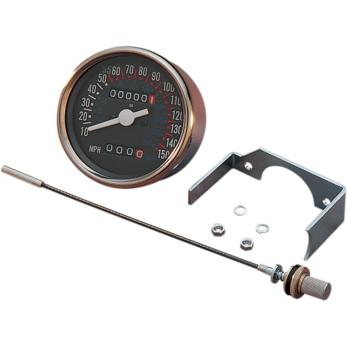 Drag Specialties 3-1/8" Dash Mount Speedometer