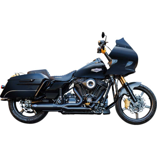 S&S CYCLE 5501109 2-Into-1 Qualifier Exhaust System - Race Only - Guardian Black 550-1109