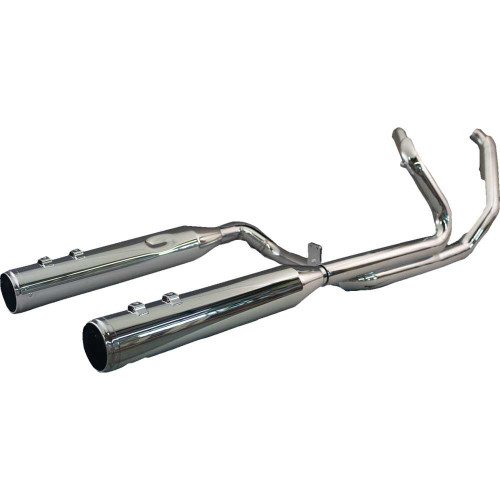 KHROME WERKS 200120 2-Into-2 Dominator Exhaust System With 4-1/2" Mufflers - Chrome With Race Tip - M8 200120