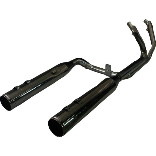 KHROME WERKS 201130 2-Into-2 Dominator Exhaust System With 4-1/2" Mufflers - Eclipse With Race Tip - M8 201130
