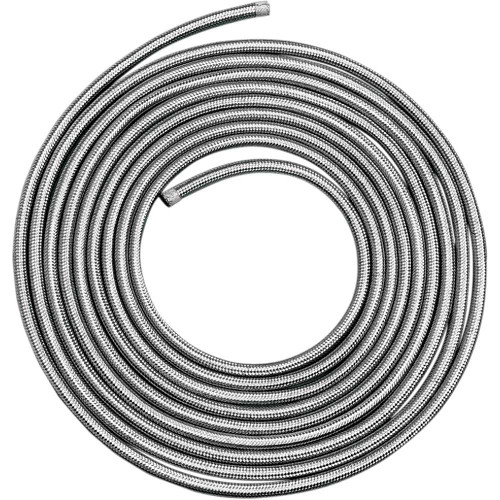 DRAG SPECIALTIES DS-096607 Drag Specialties Braided Oil/Fuel Hose - Stainless Steel - 3/8" X 3'