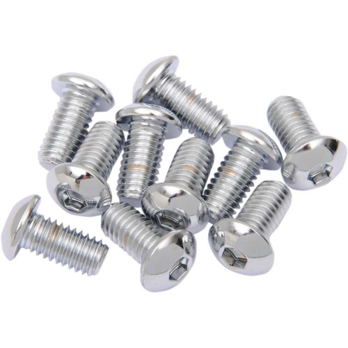 DRAG SPECIALTIES DS-190843 Drag Specialties Bolts - Button Head/Replacement - 3/8"-16 X 1" - 10 Pack