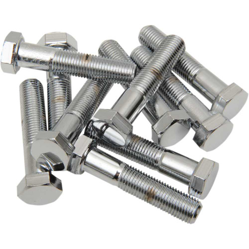 DRAG SPECIALTIES DS-190648 Drag Specialties Bolts - Hex Head/Replacement - Fine Thread - 3/8"-24 X 1-3/4" - 10 Pack
