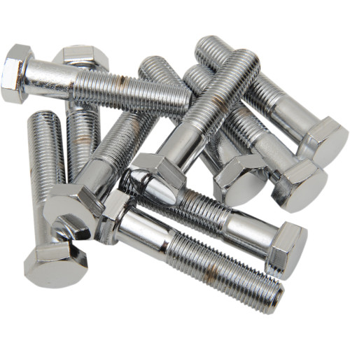 Drag Specialties Bolts - Hex Head/Replacement - Fine Thread - 3/8"-24 X 2" - 10 Pack
