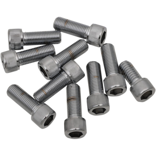 Drag Specialties Bolts - Socket-Head/Replacement - Knurled/Fine Thread - 3/8"-24 X 3/4" - 10 Pack