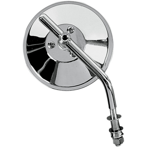 Drag Specialties 4" Round Mirror - Adjustable Stem