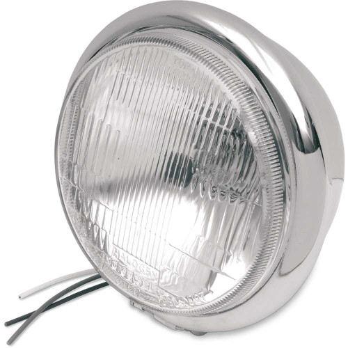 DRAG SPECIALTIES DS-280035 Drag Specialties Bottom Mount H4 Headlight - 5-3/4" - Chrome