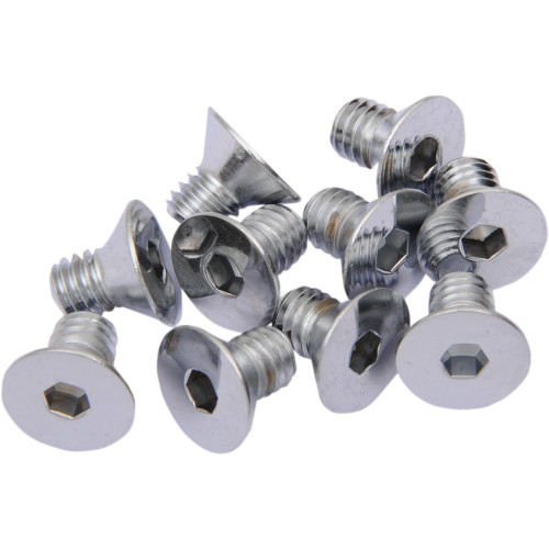 Drag Specialties Bolts - Flat-Head - Chrome - 5/16"-18 X 5/8"