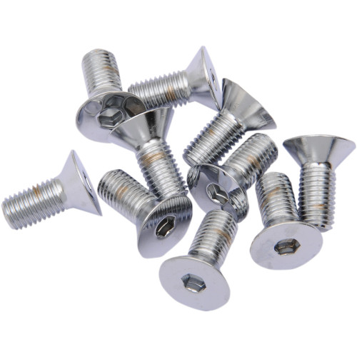 Drag Specialties Bolts - Flat-Head - Chrome - 5/16"-24 X 1"