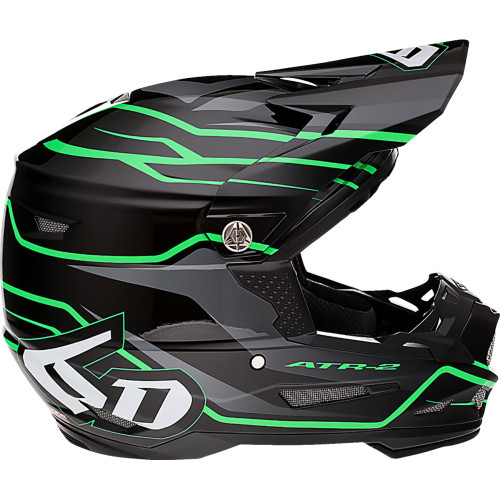 6D Helmets Atr-2 Helmet - Phase - Black/Green - Xs 12-2844