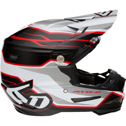 6D Helmets Atr-2 Helmet - Phase - White/Red - 2Xl 12-2839