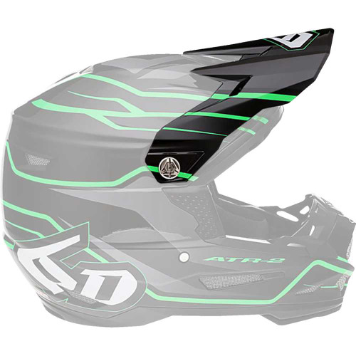6D HELMETS 726101 6D Helmets Atr-2 Visor - Phase - Black Green 72-6101