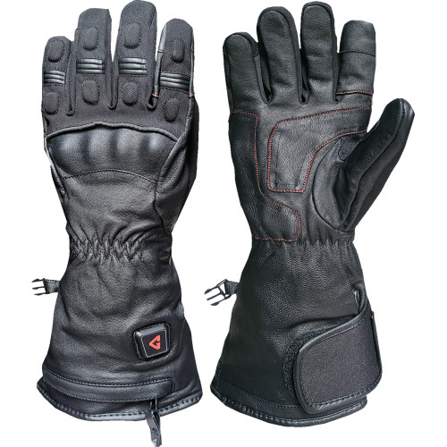 7V Hard Knuckle Battery Heated Gloves - Black - Small Ger-Gvhk-7V-B-S