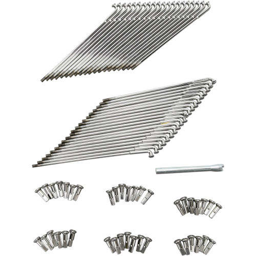 Drag Specialties Spoke Set - Front - Chrome - 8-1/4"