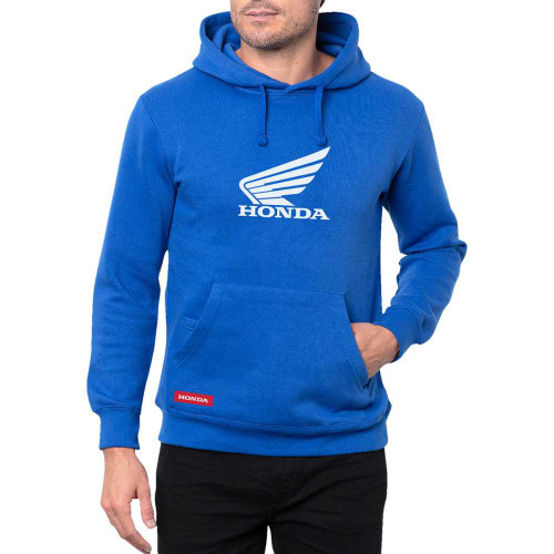 HONDA APPAREL LEM25S-M55-S Honda Apparel Honda Wing Hoodie - Blue/White - Small Lem25S-M55-S