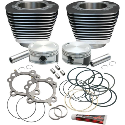 S&S CYCLE 9100203 S&S Cycle Cylinder & Piston Replacement For S&S 106" Stroker Kit - Black 910-0203