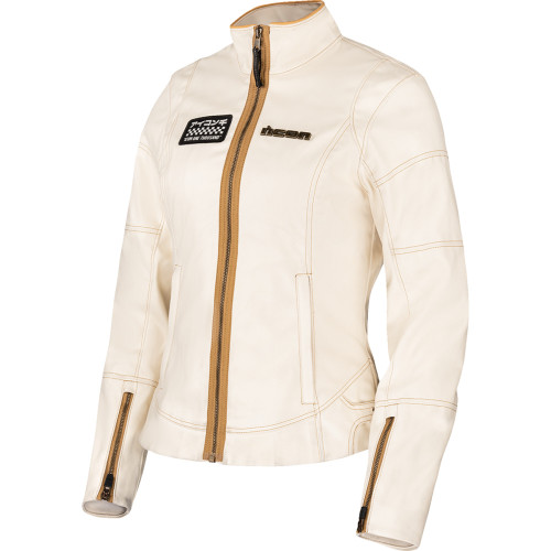 Icon Women'S Tuscadero3 Jacket - White - Large Icon Women'S Tuscadero3 Jacket - White - Large