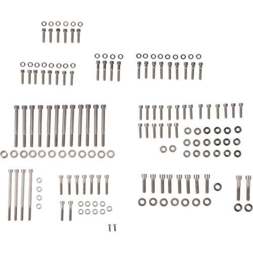 Figurati Designs Bolt Kit - Engine - Polished/Titanium - M8 Fd100-M8-Tbolt-Ss