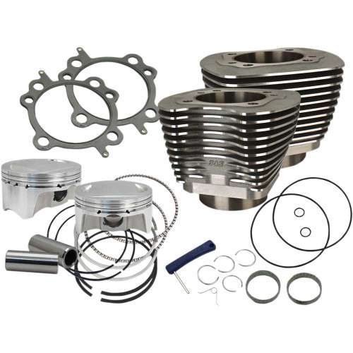 S&S CYCLE 9100646 S&S Cycle 4" Big Bore Bolt-In Sidewinder Cylinder Kit - 100" - Black 910-0646