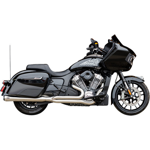 S&S Cycle 2-Into-1 Qualifier Exhaust System With Power Plus - Brushed Stainless Steel - 49 State - Indian 550-1132 S&S Cycle 2-Into-1 Qualifier Exhaust System With Power Plus - Brushed Stainless Steel - 49 State - Indian 550-1132