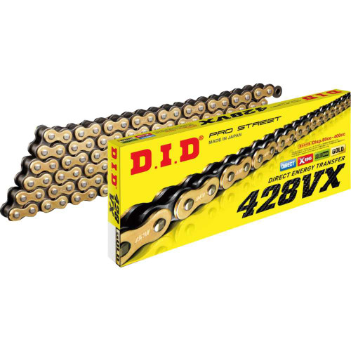 DID 428VXG120FB Did 428 Vx - Drive Chain - 120 Links - Gold And Black 428Vxg120Fb