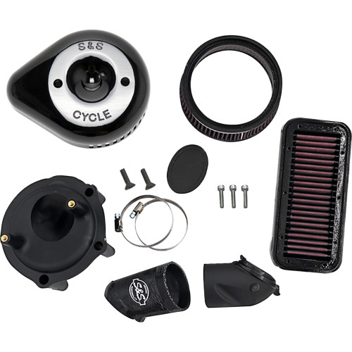 S&S Cycle Stealth Air Cleaner Kit With Cover - Black - Indian 170-0777 S&S Cycle Stealth Air Cleaner Kit With Cover - Black - Indian 170-0777
