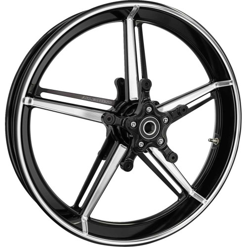 ARLEN NESS 91-653 Arlen Ness Wheel With Hub/Adapter - Factory 24 - Front - Black/Contrast Cut - 19X3.25 91-653