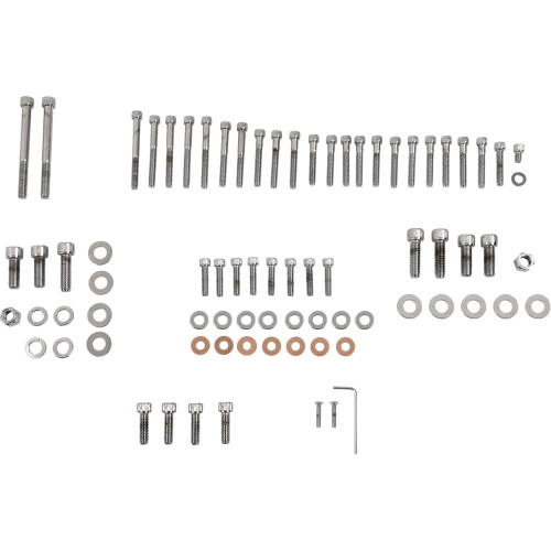 Drag Specialties Bolt Kit - Complete Motor - Knurled/Socket-Head - '86-'90 Sportster