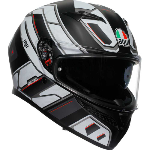 AGV 2118381004-019-L Agv K3 Helmet - Rivia - Matte Black/White - Large 2118381004-019-L