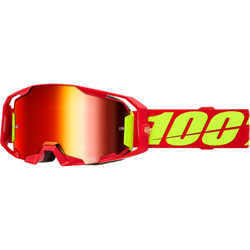 100% Armatic Goggle - Red - Red Mirror Lens 50060-00005