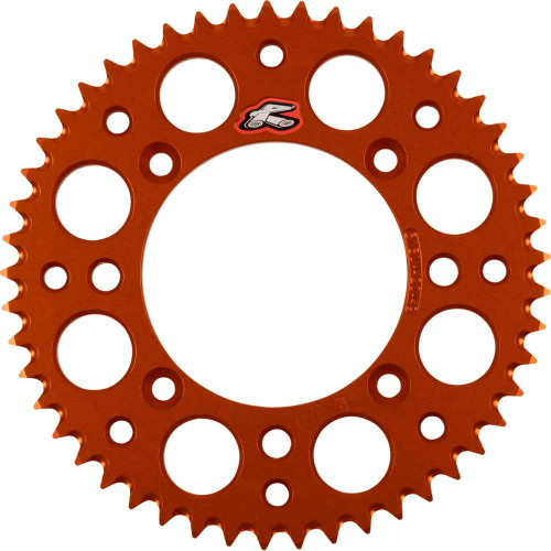 RENTHAL 518U-420-49GPOR Renthal Rear Sprocket - Aluminum - 49 Tooth - Orange - Ktm 518U-420-49Gpor