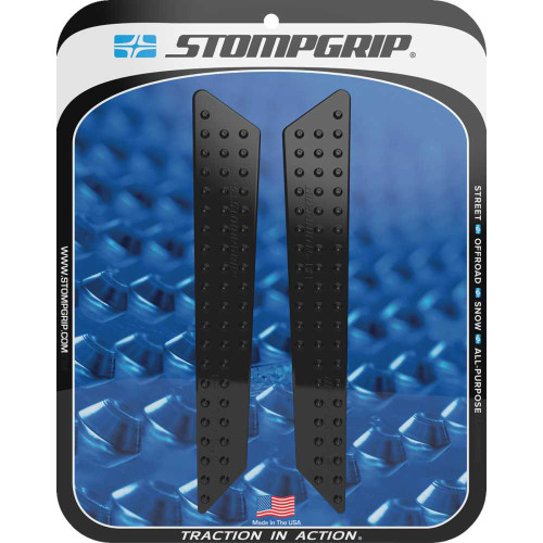 STOMPGRIP 55-10-0208B Stompgrip Traction Pad Tank Grips - Volcano - Black - Tiger 1200 Rally Explorer 55-10-0208B