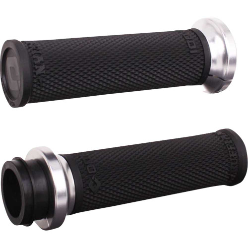 ODI V30ITWB-S Odi Ruffian Lock-On Street Grips - Indian Tbw - Black/Silver V30Itwb-S