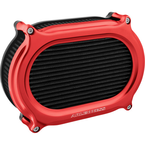 Arlen Ness Stage 2 Oval Air Cleaner Kit - Red 600-173