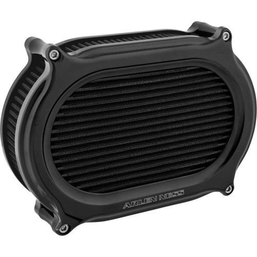 ARLEN NESS 600-169 Arlen Ness Stage 2 Oval Air Cleaner Kit - All Black 600-169