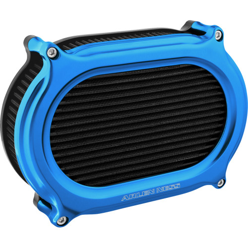 Arlen Ness Stage 2 Oval Air Cleaner Kit - Blue 600-199