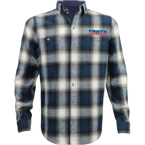 THROTTLE THREADS PSU39ST61BL2R Throttle Threads Parts Unlimited Flannel 25 Shirt - Blue/Black - 2Xl Psu39St61Bl2R