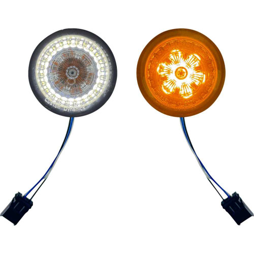 CUSTOM DYNAMICS PB-AW-25JAE-S Custom Dynamics Probeam® Front Turn Signal Inserts - Led - Smoke Lens Pb-Aw-25Jae-S