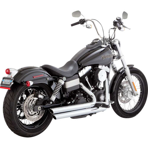 VANCE & HINES 17338 Vance & Hines Big Shots Staggered Exhaust System - Chrome 17338
