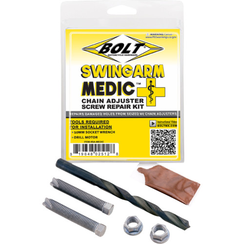 Bolt Swingarm Medic Chain Adjuster Kit - M8-1.25 Sa-Medic