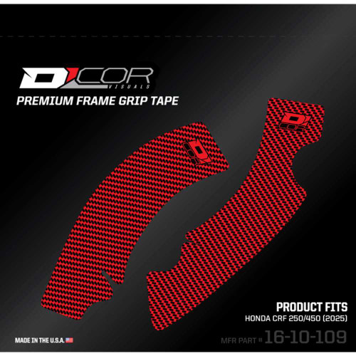 D'COR VISUALS 16-10-109 D'Cor Visuals Frame Grip Tape - Red - Honda - Crf 250/450 R 16-10-109