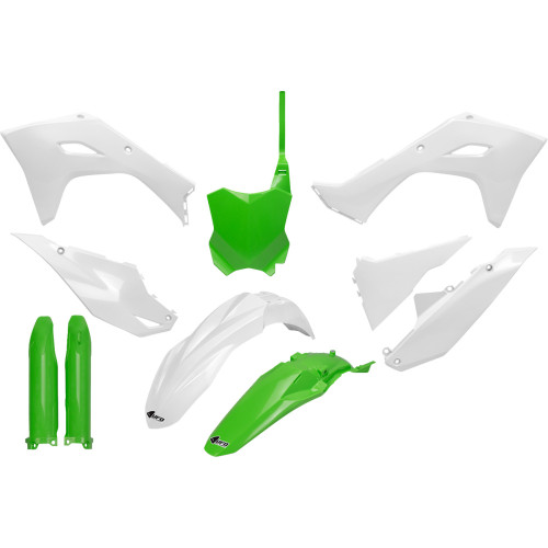 Ufo Body Kit - Green/White - Kawasaki - Kx 250/450 Kakit231F@222