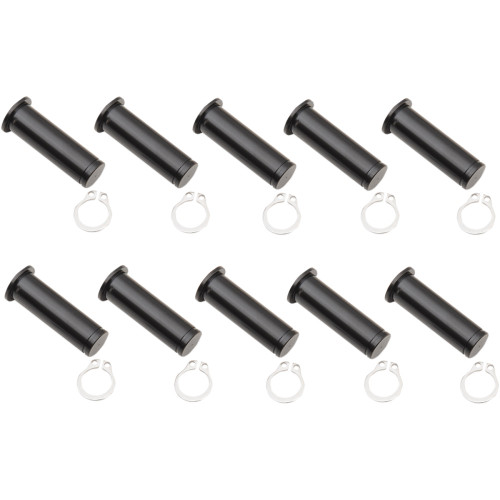 Drag Specialties Pivot Pin/Clip Kit - Lever - 10 Pack - Black